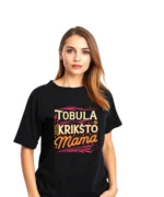 Marškinėliai „Tobula krikšto mama“ – dovana šeimos nariui