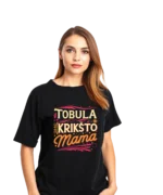 Užrašas „Tobula krikšto mama“